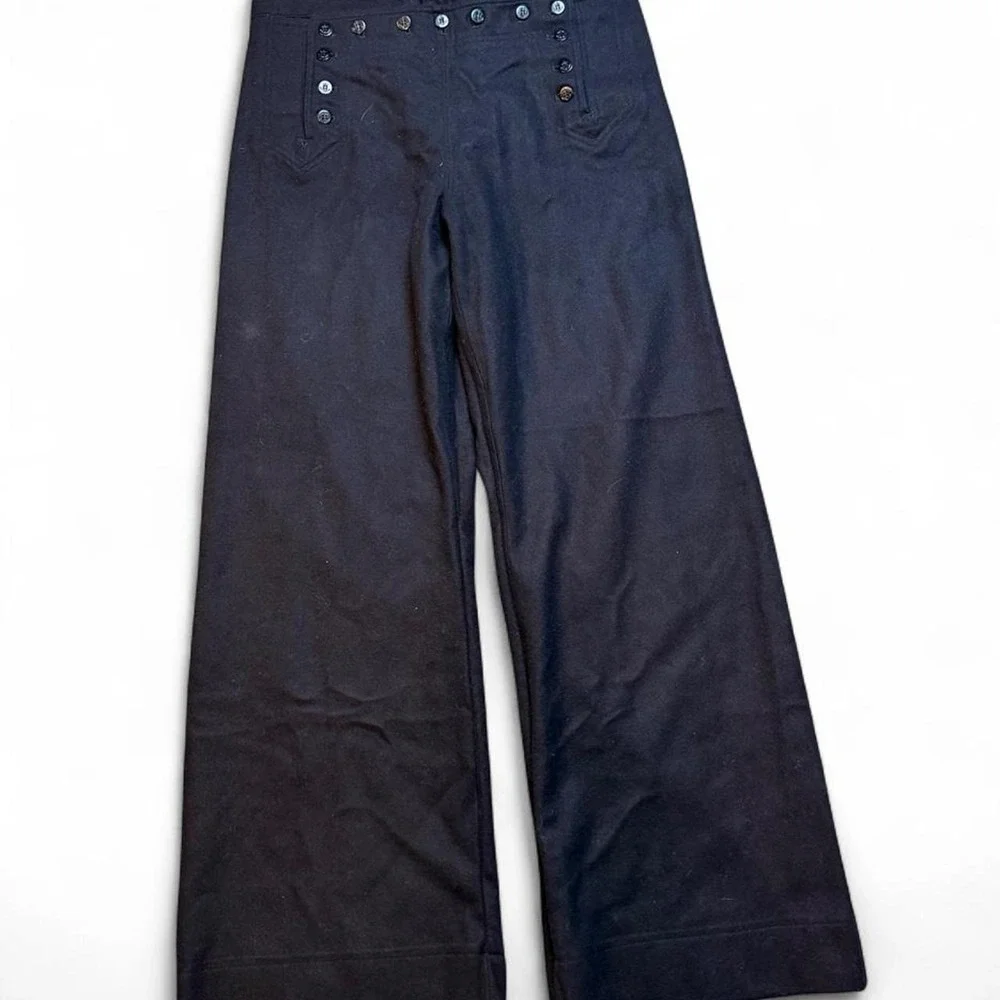 Vintage Wide Leg Wool Pants 34x31.5 Crackerjack US Navy